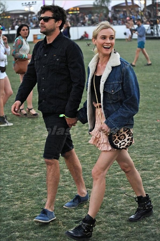 Diane Kruger and boyfriend Joshua Jackson at Day 3 of Coachella 2013
