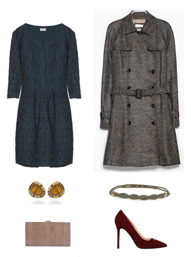 look boda vestido azul petroleo