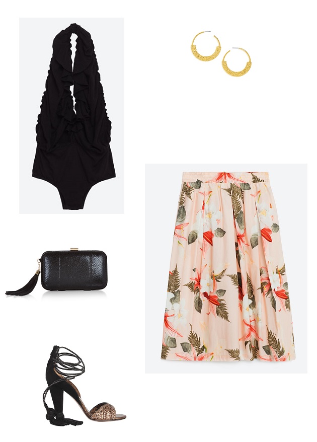 look boda falda flores