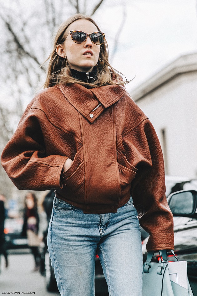 PFW-Paris_Fashion_Week_Fall_2016-Street_Style-Collage_Vintage-Alexandra_Carl-Leather_Jacket-Celine_Boots-