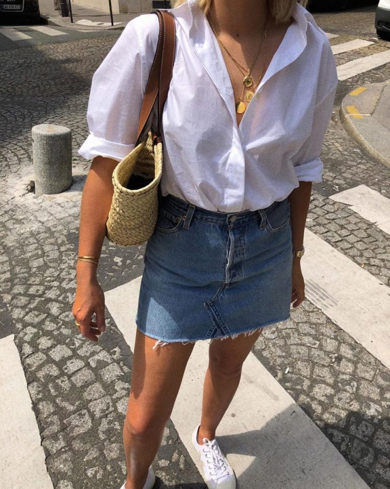 Looks con falda vaquera: 8 maneras actualizadas de llevarla - TIME FOR